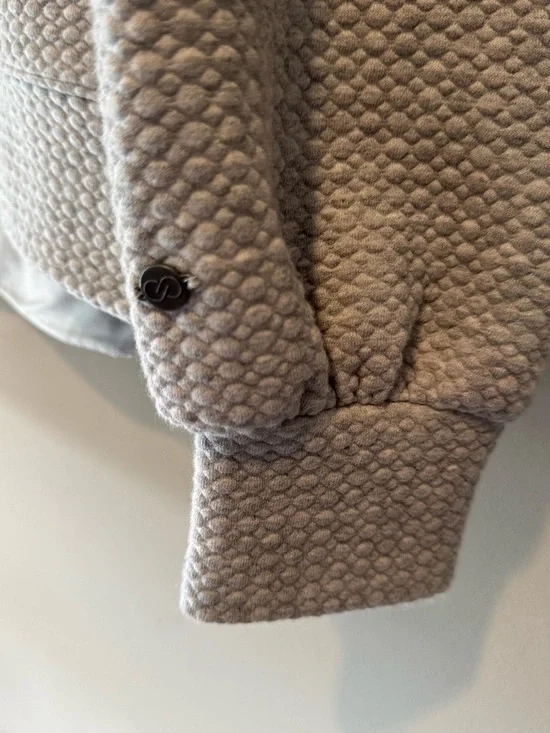 CALIA by Carrie Underwood L Large Gray Cloud Textured Mock Neck Sweatshirt - Picture 4 of 5